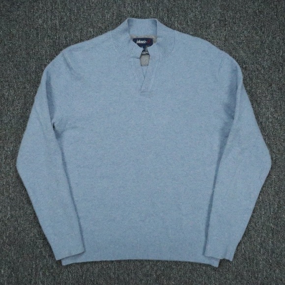 johnnie-O Other - johnnie O Sweater Mens Large Blue Esteban Johnny Collar Pullover Wool Cashmere